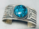 Last Chance Turquoise Mine!!!! Important Vintage Native American Navajo Sterling Silver Bracelet-Nativo Arts