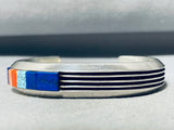 Larry Begay 6.5 Inch Wrist Vintage Native American Navajo Sterling Silver Bracelet-Nativo Arts