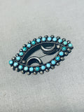 The Most Gorgeous Vintage Native American Zuni Turquoise Sterling Silver Pin Old-Nativo Arts