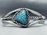 Quality Spiderweb Turquoise Vintage Native American Navajo Sterling Silver Bracelet-Nativo Arts