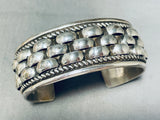 Spectacular Signed Native American Navajo Sterling Silver Solid L A Willie Bracelet-Nativo Arts