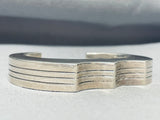 Important 6' Wrist Vintage Native American Navajo Yellowhorse Sterling Silver Bracelet-Nativo Arts