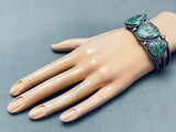 One Of The Most Unique Vintage Native American Navajo Royston Turquoise Sterling Silver Bracelet-Nativo Arts