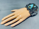 Herbert Tsosie Important Vintage Native American Navajo Turquoise Sterling Silver Bracelet-Nativo Arts