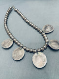 Gorgeous Vintage Native American Navajo Turquoise Sterling Silver Necklace Old-Nativo Arts