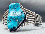 Quality Vintage Native American Navajo Morenci Turquoise Sterling S9ilver Bracelet-Nativo Arts