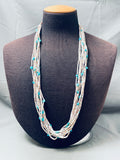 Important Vintage Navajo Heishi Turquoise Necklace, Old-Nativo Arts