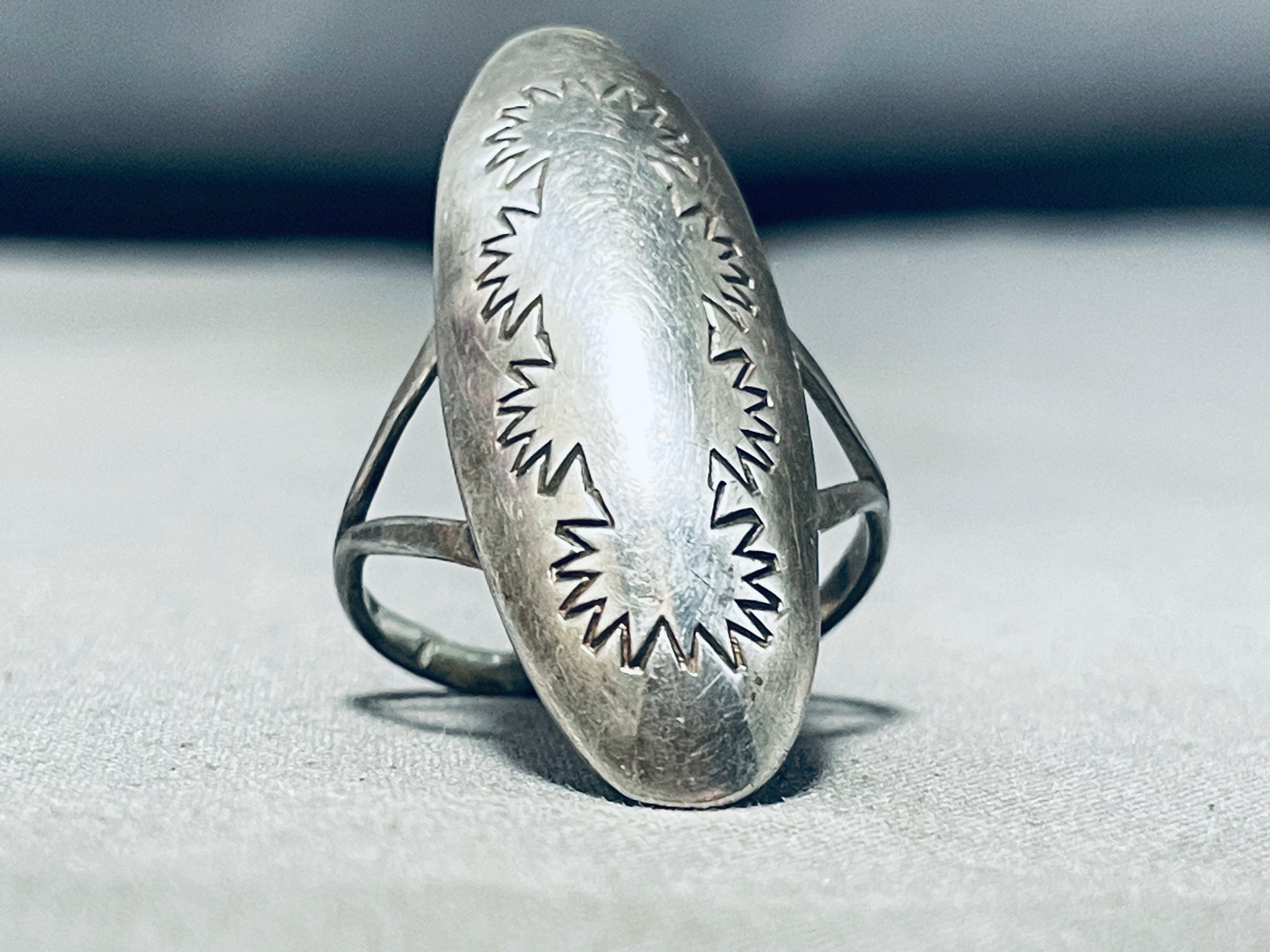Old Native Rings Highly Detailed Vintage Native American Navajo Sterling Silver Ring ...