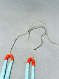 Native American Unbelievable Vintage Santo Domingo Blue Gem Turquoise, Shell Necklace-Nativo Arts