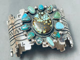 Robert Yellowhorse Magnificent 104 Grams Turquoise Sterling Silver Bracelet-Nativo Arts