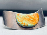 Dark Patina Vintage Native American Navajo Royston Turquoise Sterling Silver Bracelet-Nativo Arts