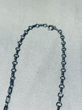 Important Blue Moon Turquoise Vintage Native American Navajo Sterling Silver Necklace-Nativo Arts