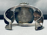 Night Snowfall Vintage Native American Navajo Sterling Silver Signed Bracelet-Nativo Arts