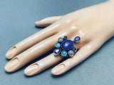 One Of Best Native American Navajo Amethyst Sterling Silver Ring Signed Sharon Sandoval-Nativo Arts