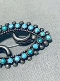 The Most Gorgeous Vintage Native American Zuni Turquoise Sterling Silver Pin Old-Nativo Arts