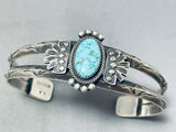 Kirby Nez Native American Navajo Carico Lake Turquoise Sterling Silver Bracelet-Nativo Arts