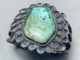 Best Heavy Coil Early Vintage Native American Navajo Royston Turquoise Sterling Silver Bracelet-Nativo Arts