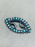 The Most Gorgeous Vintage Native American Zuni Turquoise Sterling Silver Pin Old-Nativo Arts
