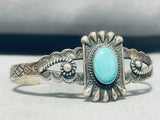 Breathtaking Vintage Native American Zuni Blue Gem Turquoise Sterling Silver Bracelet-Nativo Arts