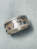 Intricate Vintage Native American Navajo Sterling Silver Hogan Ring-Nativo Arts