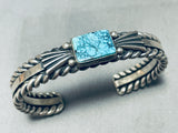 Native American Important Dave Reeves Rare Turquoise Mine Vintage Sterling Silver Bracelet-Nativo Arts