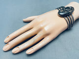 Swirled Agate Vintage Native American Navajo Sterling Silver Bracelet Cuff-Nativo Arts