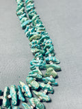 Native American Authentic Vintage Santo Domingo Royston Turquoise Sterling Silver Necklace-Nativo Arts
