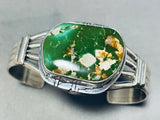 Damale Turquoise!! Vintage Native American Navajo Sterling Silver Rare Bracelet-Nativo Arts
