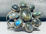 The Best Vintage Native American Navajo Labradorite Sterling Silver Bracelet-Nativo Arts