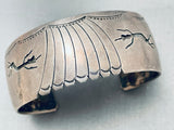 One Of The Most Unique Vintage Native American Navajo Sterling Silver Dancer Bracelet-Nativo Arts