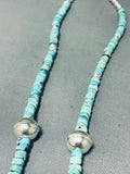 Iconic Native American Navajo Blue Green Turquoise Sterling Silver Cross Necklace-Nativo Arts