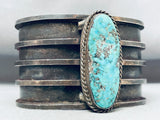 Johnson Toadacheeny Vintage Native American Navajo Turquoise Sterling Silver Bracelet-Nativo Arts