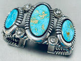 The Best Bilagody Vintage Native American Navajo Turquoise Sterling Silver Coil Bracelet-Nativo Arts