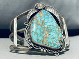 Indian Mountain Turquoise!! Rare Vintage Native American Navajo Sterling Silver Bracelet-Nativo Arts