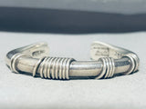 Important Orville Tsinnie Vintage Native American Navajo Sterling Silver Rope Bracelet-Nativo Arts