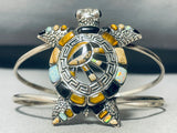 Such Detail! Vintage Southwestern Tortoise Sterling Silver Bracelet-Nativo Arts
