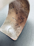 Hand Tooled Vintage Native American Navajo Sterling Silver Cuff Bracelet