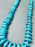 225 G Chunky Spider Web Turquoise Vintage Native American Navajo Necklace