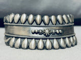 One Of The Coolest Ever Vintage Native American Navajo Sterling Silver Shell Bracelet-Nativo Arts