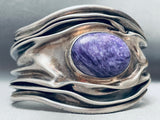 One Of The Msot Unique Vintage Charoite Sterling Silver Bracelet-Nativo Arts