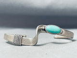 Vintage Native American Zuni Signed Rob Eustace Royston Turquoise Sterling Silver Bracelet-Nativo Arts