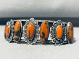 One Of Most Unique Ever Vintage Native American Navajo Petrified Wood Sterling Silver Bracelet-Nativo Arts