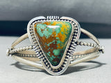 Enchanting Vintage Native American Navajo Signed Royston Turquoise Sterling Silver Bracelet-Nativo Arts