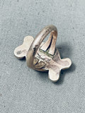 Very Rare Vintage Native American Navajo Royston Turquoise Sterling Silver Infinity Ring