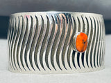 Ocean Waves And Coral Native American Navajo Sterling Silver Bracelet Cuff-Nativo Arts