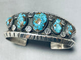 Eunice Cla Vintage Native American Navajo Turquoise Sterling Silver Bracelet-Nativo Arts