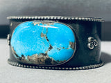 One Of The Best Vintage Native American Navajo Morenci Turquoise Sterling Silver Bracelet-Nativo Arts
