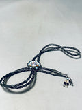 Magnificent Vintage Native American Zuni Turquoise Sterling Silver Sunface Bolo-Nativo Arts