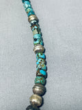 Rare Vintage Native American Navajo Turquoise Necklace Sterling Silver Feather Necklace-Nativo Arts
