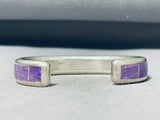 6 Inch Wrist Larry Loretto Native American Zuni Sugulite Sterling Silver Bracelet-Nativo Arts